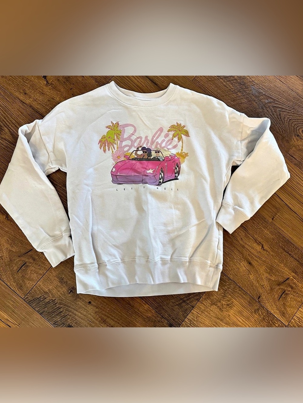 Abercrombie Kids Graphic Sweatshirt in White & Pink Size 13/14